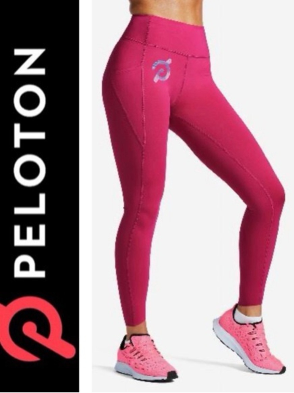 Peloton Pink High Rise Performance Leggings with Pockets Size M